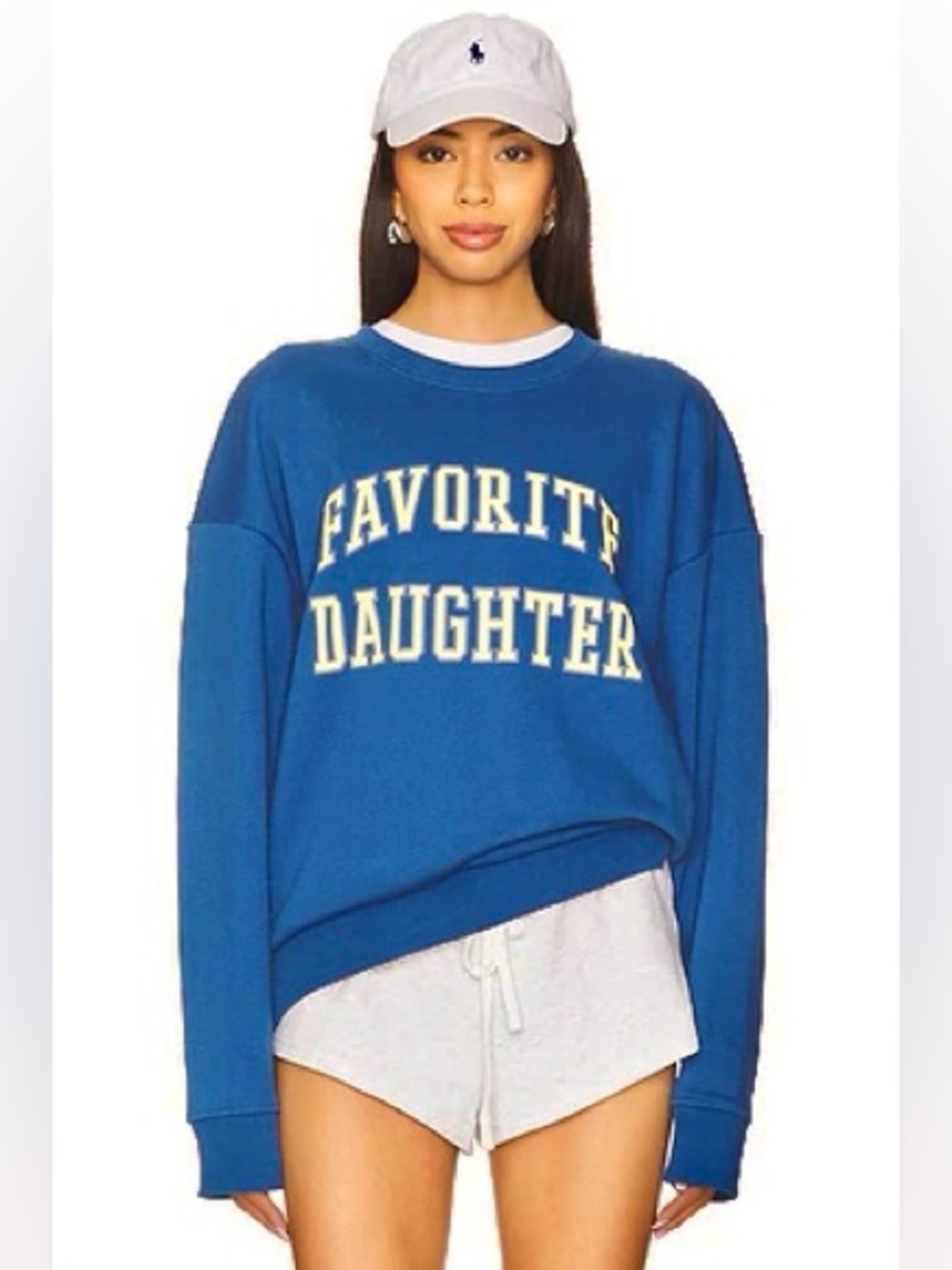 Favorite Daughter Sapphire Blue Graphic Sweatshirt